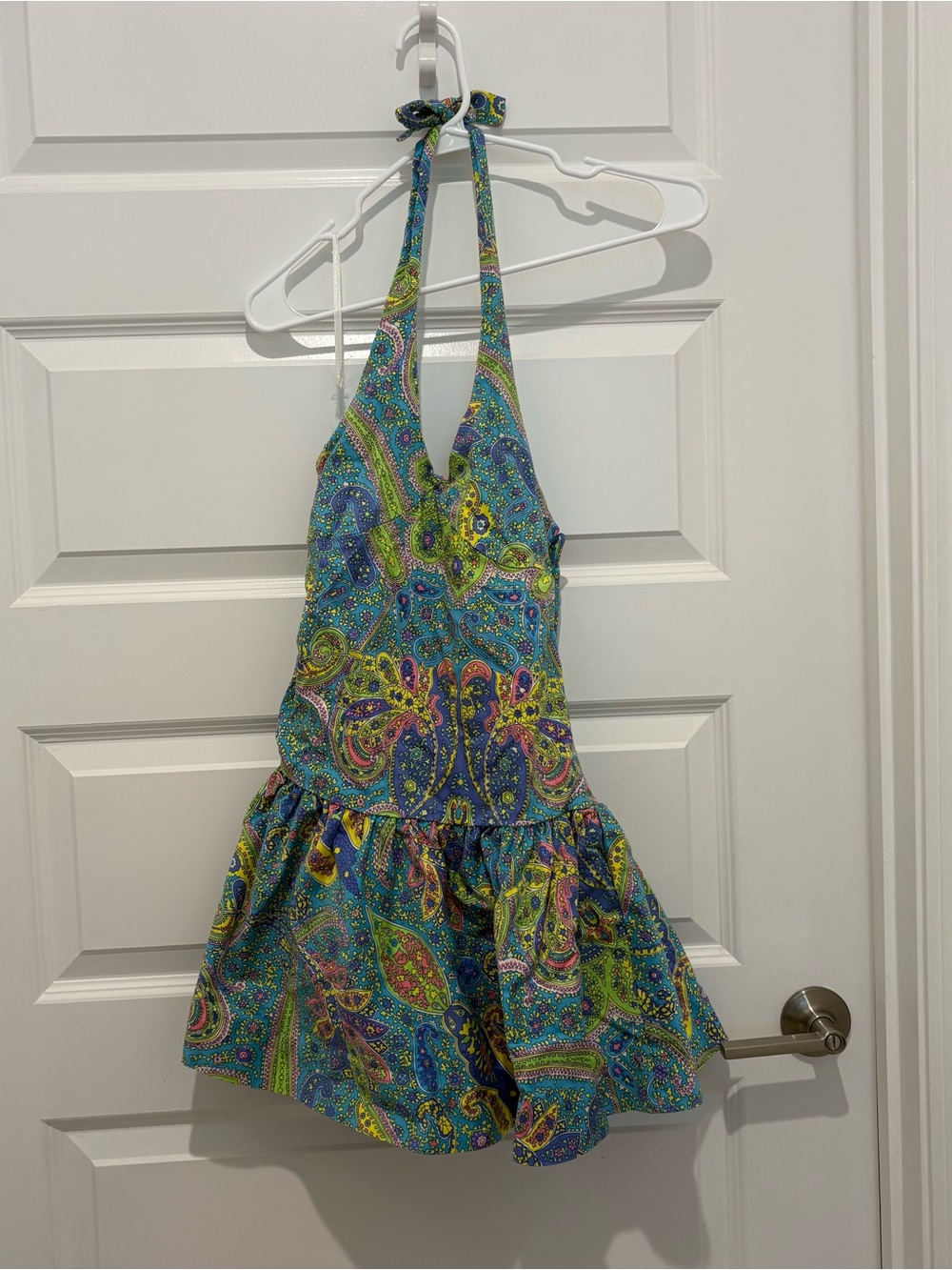 Ralph Lauren Pink & Teal Paisley One-Piece
